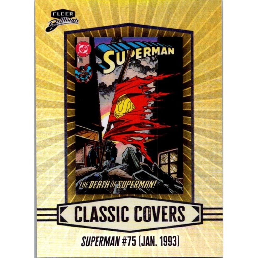 1993 Fleer Brilliants Superman Classic Covers CC-11 Death of Superman #75 Card